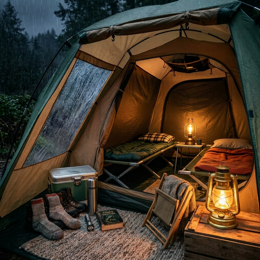 How to Stay Dry While Camping in a tent:                                              Rain Tips & Gear